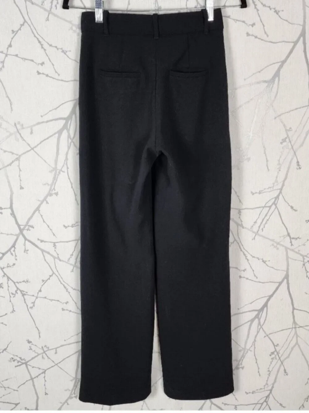Wilfred Black Crepette Pleated Front High Rise Effortless Pants